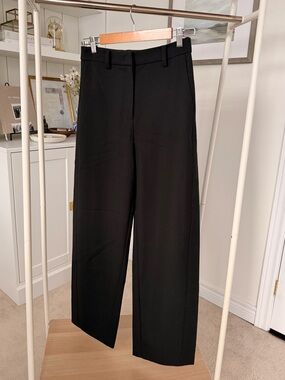 Women's Black Straight-Leg Dress Trousers